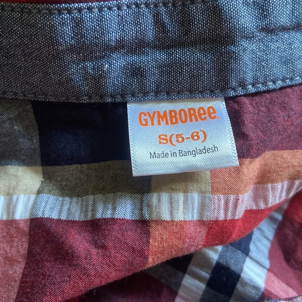 Boys short sleeve plaid button up from Gymboree!!